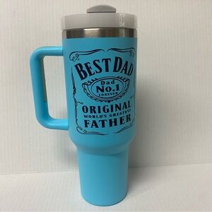 Blue Best Dad Travel Mug